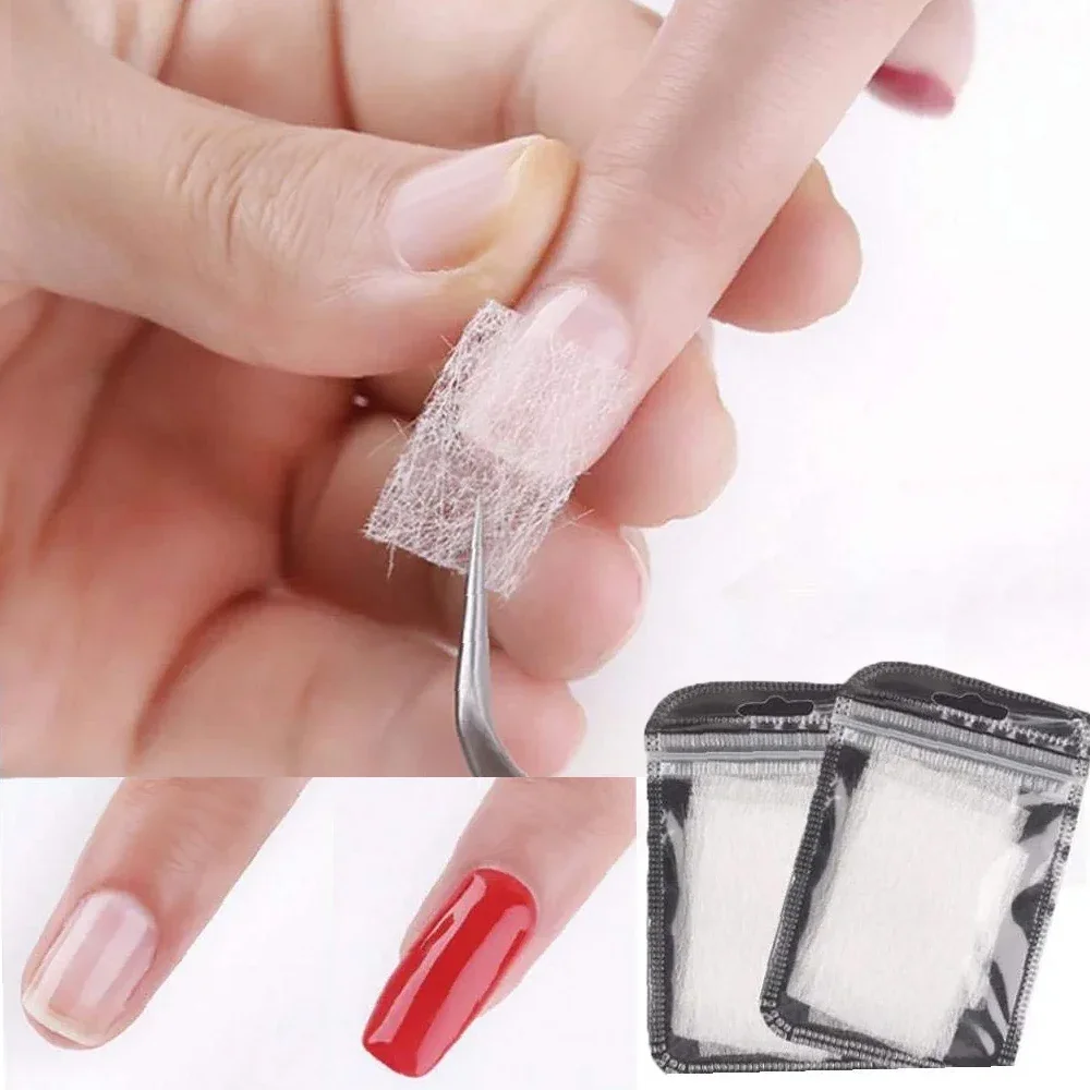 Manicure Building Fiberglass Non-woven Silks 10/20/50Pcs Nail Extension Silk Form Wrap UV Gel French Acrylic Tips Nails Art Tool