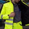 Safety Jacket and Pants Set for Winter Hi Vis Workwear Trousers + Jacket Suit High Visibility Reflective Work Clothing Warm 4