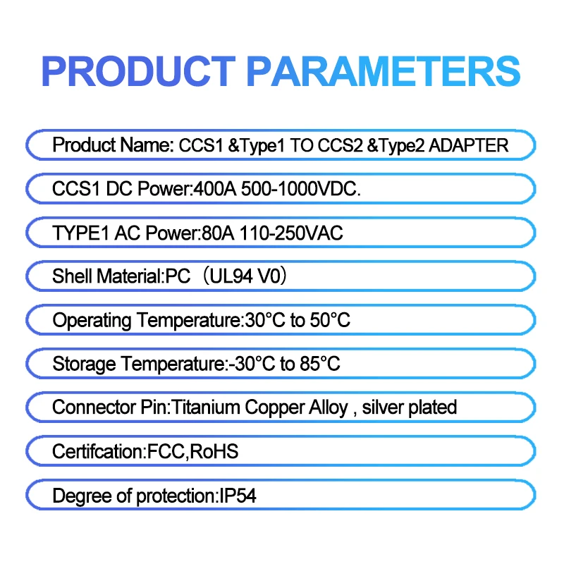 XIMA 250kw MAX CCS1 to CCS2 EV electric vehicle charger DC 1000V 400A fast EV charging adapter support Type1 to Type2