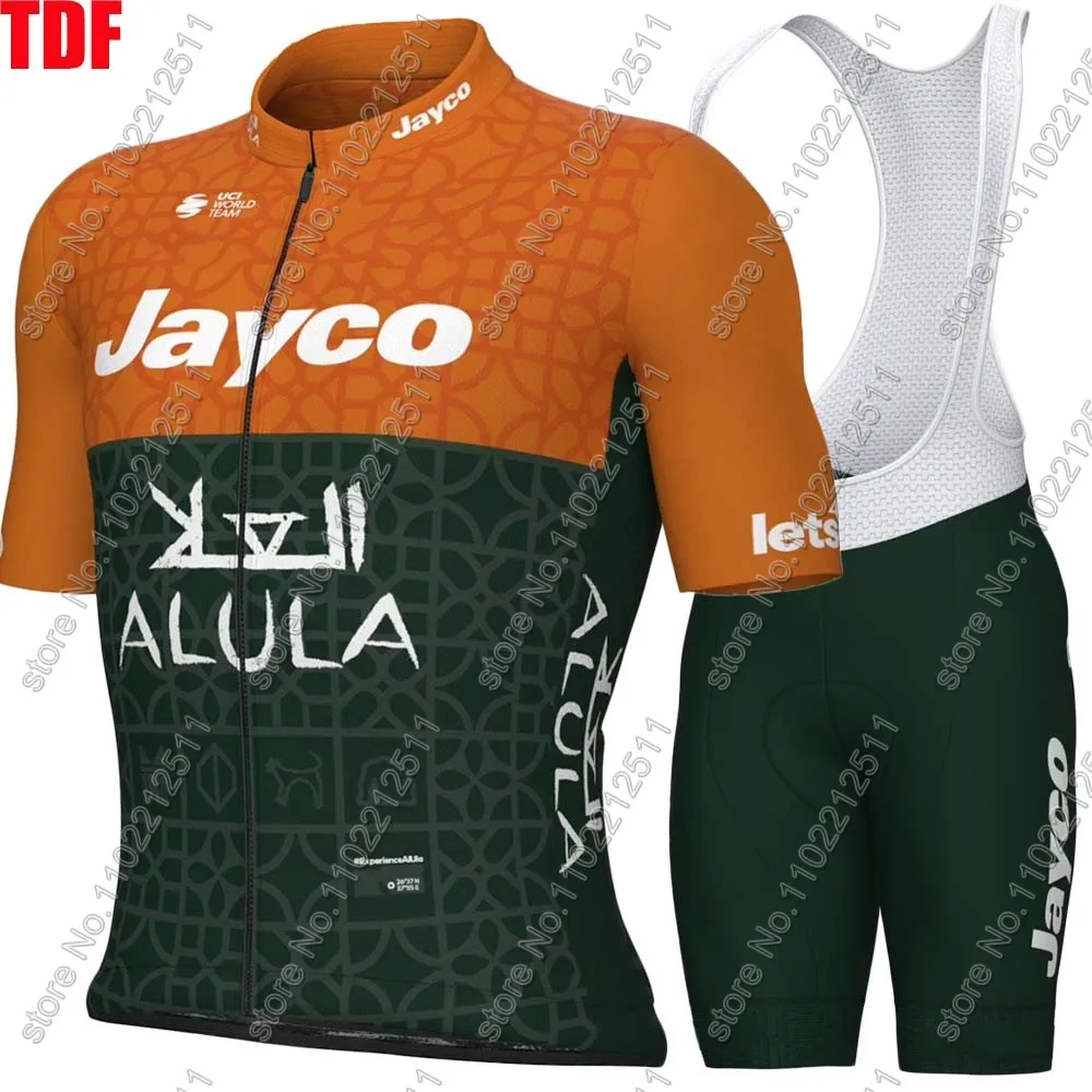 Jayco Alula 2025 Team Cycling Jersey Set Mens Australia Short Sleeve Clothing Road Bike Shirts Suit Bicycle Bib Shorts MTB Wear 2