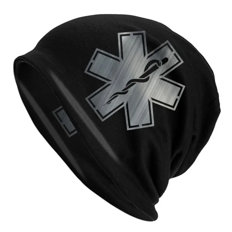 

Emt Star Of Life Bonnet Hats Femme Cool Knitted Hat For Men Women Warm Winter Paramedic Medic Bea Skullies Beanies Caps