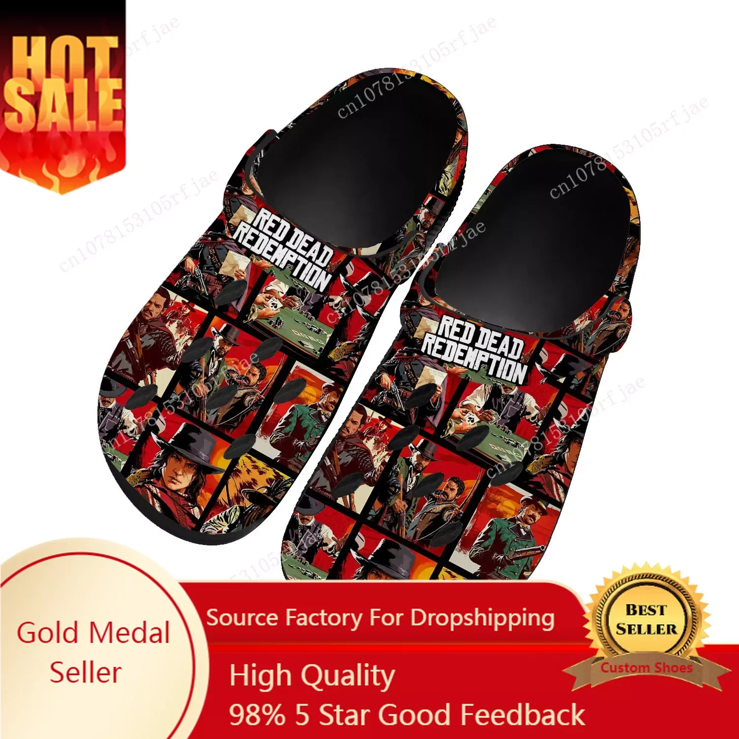 

Video Game Red Dead Redemption Movie Home Clogs Mens Womens Teenager Tailor Made Water Shoes Garden Beach Hole Slippers Sandals
