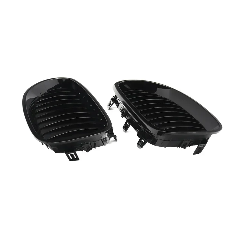 전면 키드니 스포츠 그릴 후드 그릴, 블랙 글로스, BMW E60 E61 5 시리즈 M5 525I 525Xi 528I 528Xi 530I 530Xi 2004-2009