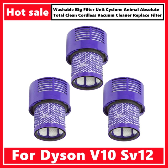 Washable Filter For Filtro Dyson V10 Sv12 Cyclone Animal Absolute Total  Clean Cordless Vacuum Cleaner Replace Filter Household - AliExpress