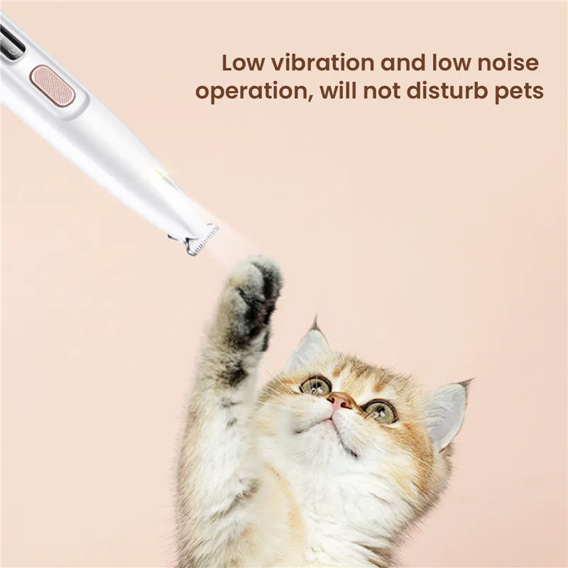 New Dog Paw Trimmer with LED Light Fully Waterproof Pet Hair Trimmer with LED Display Dog Clippers for Grooming 18mm Widen Blade