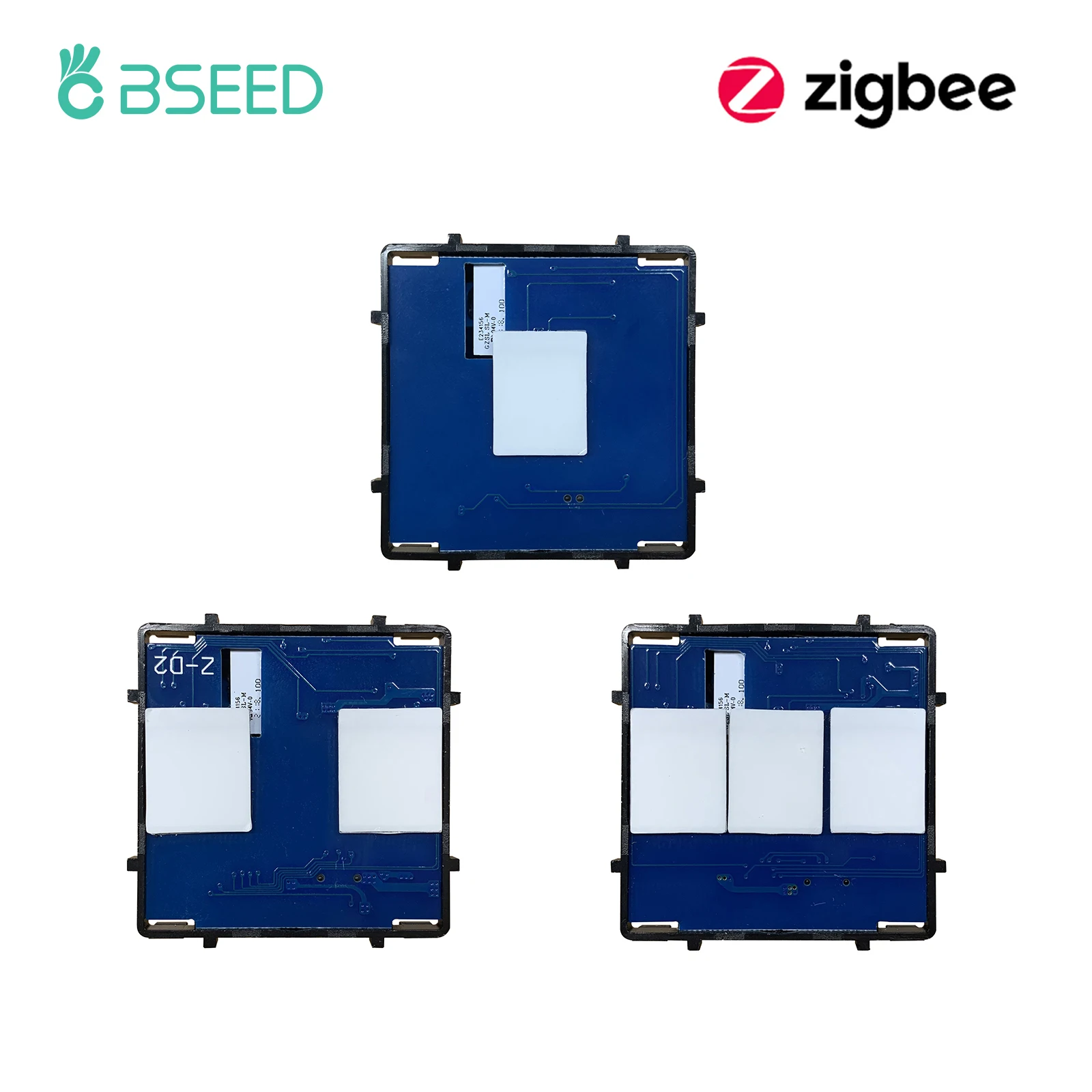 Bseed-zigbee Toque Switch Peças Padrão da ue 3gang Light Switches Módulo Faça Você Mesmo Parte Tuya Vida Inteligente Controle sem Neutro