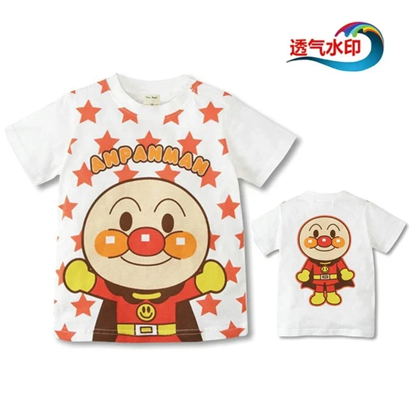 New Cartoon Anpanman Kids T Shirt For Summer Children Baby Boy Girl Short Sleeve T-Shirts Cotton Clothes Toddler Tops Tees Shirt 2