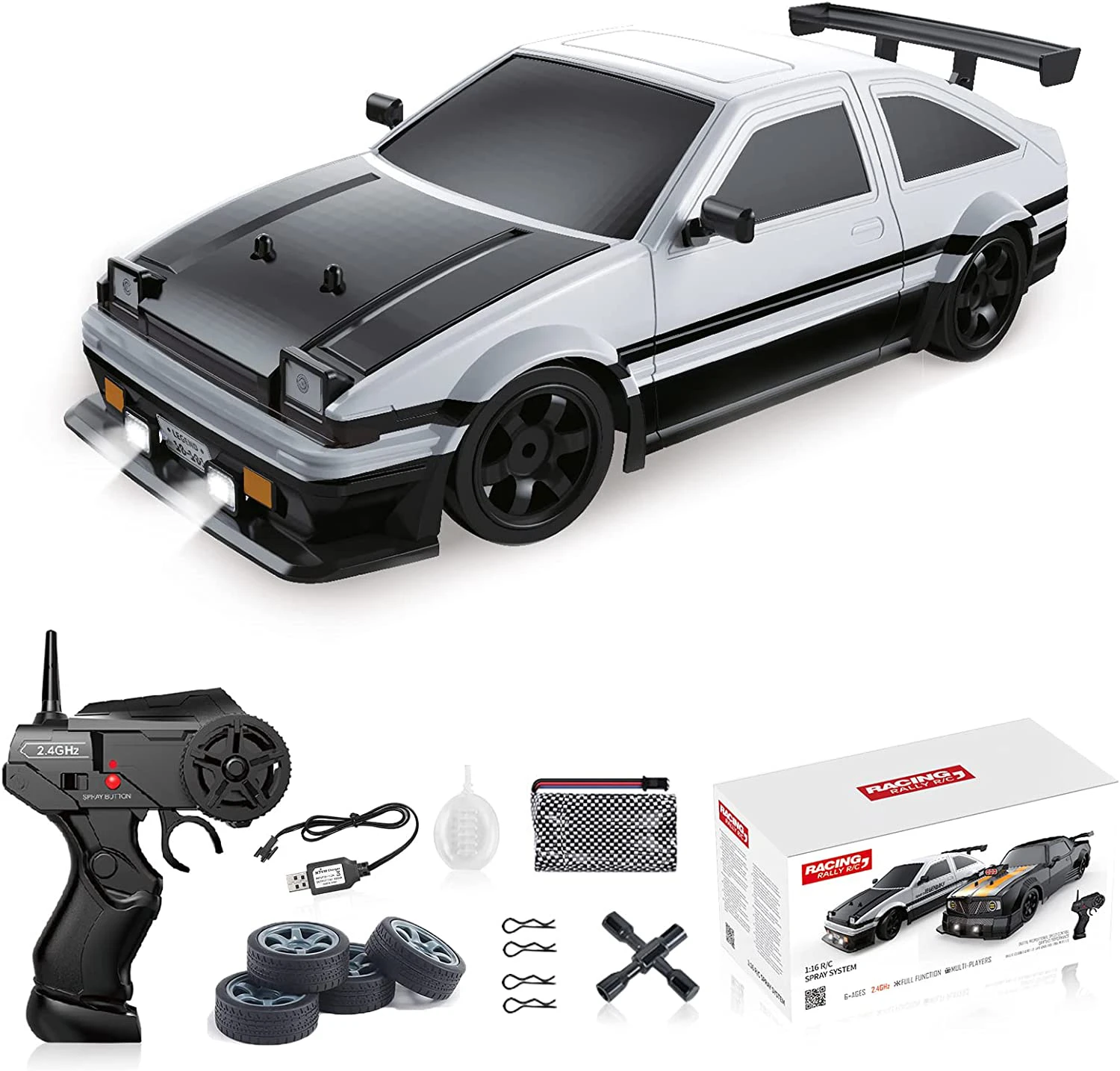 AE86 Remote Control Car JDM Racing Vehicle Toys for Children 116 4WD 2