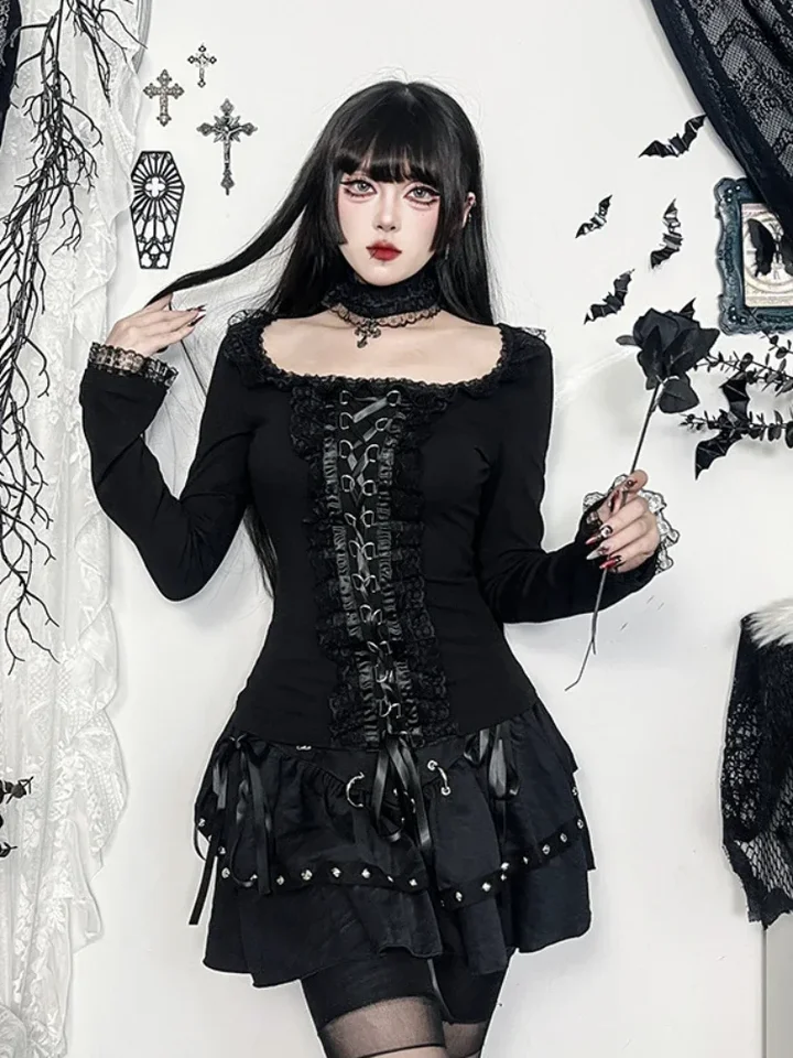 トップス 00s y2k archive Gothic Lolita punk shirt 00s y2k archive Gothic Lolita punk shirt - メルカリ