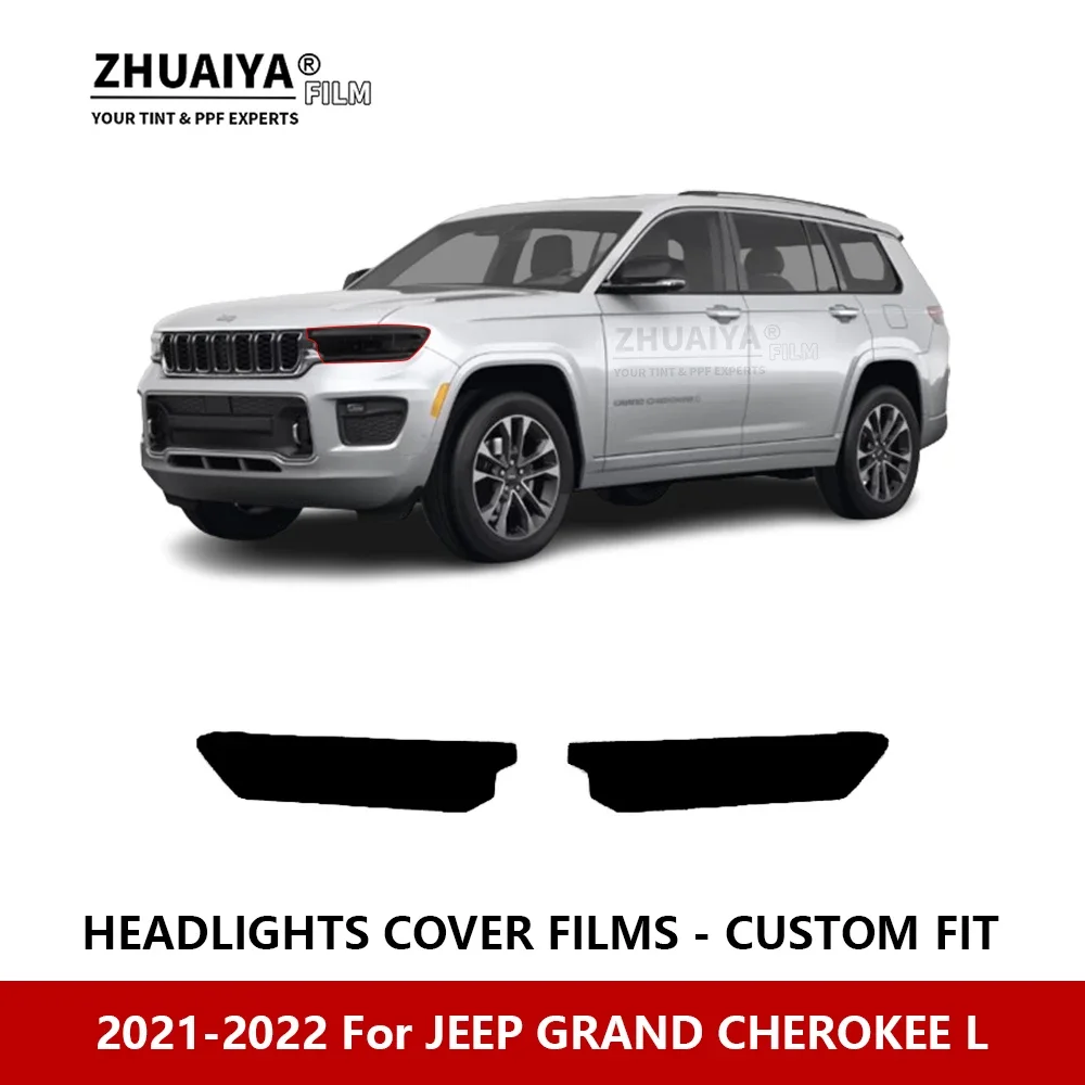 

For JEEP GRAND CHEROKEE L 2021-2022 Car Exterior Headlight Anti-scratch PPF precut Protective film Repair film Car stickers