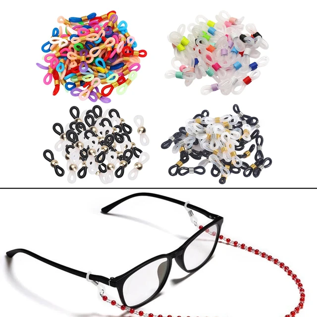 20pcs Ear Hook Adjustable Anti-Slip Eyeglass Chain Ends Retainer Rubber  Glasses Ring Sunglasses Loop Connectors Accessories - AliExpress