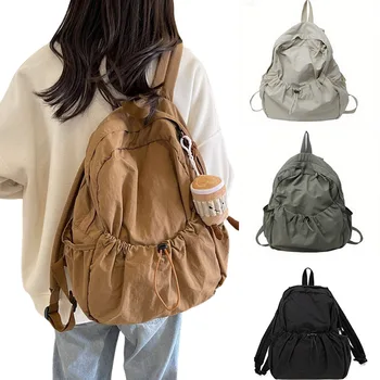 Zaino casual da donna di grande capacità, moda, studente delle scuole medie, zaino in stoffa, zaino da viaggio coreano