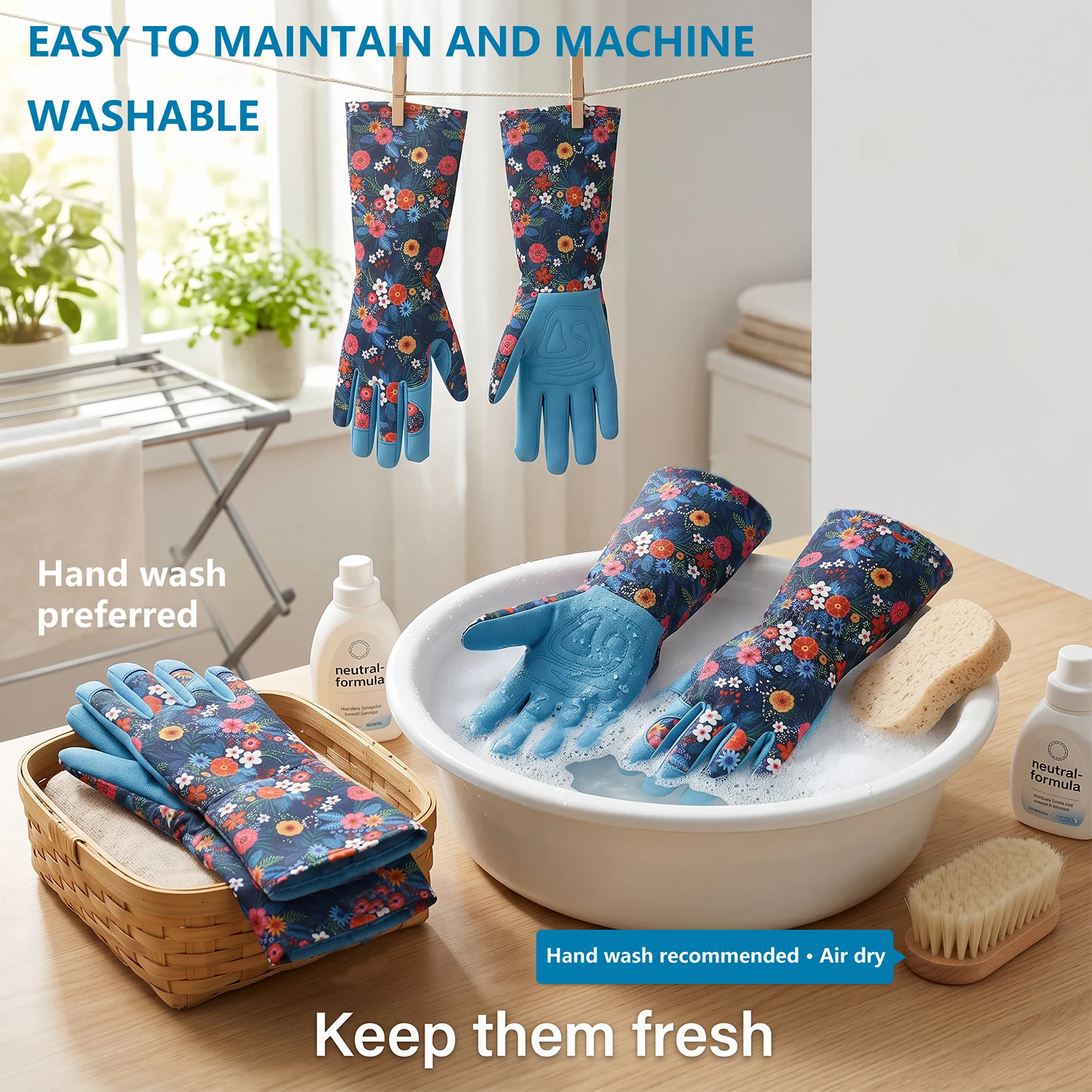 Enhanced Breathable Long Sleeve Gardening and Maintenance Gloves