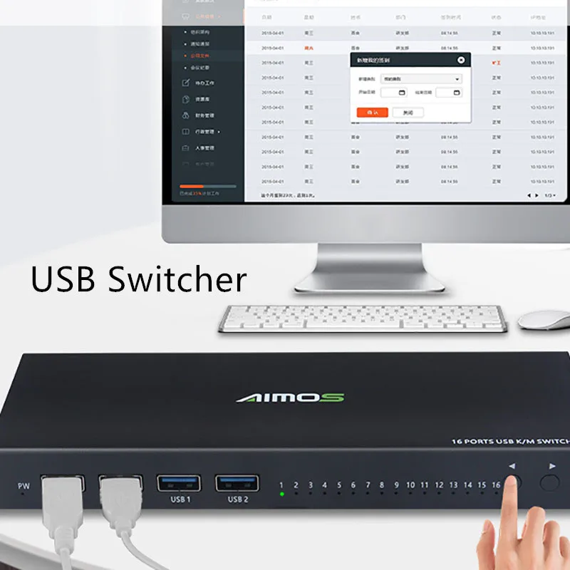 USB 2.0 스위치 KVM 스위처 스플리터 박스, 16 PC 공유 프린터 키보드 마우스 KVM 4K USB HDMI 스위치 박스, 비디오 디스플레이, 신제품