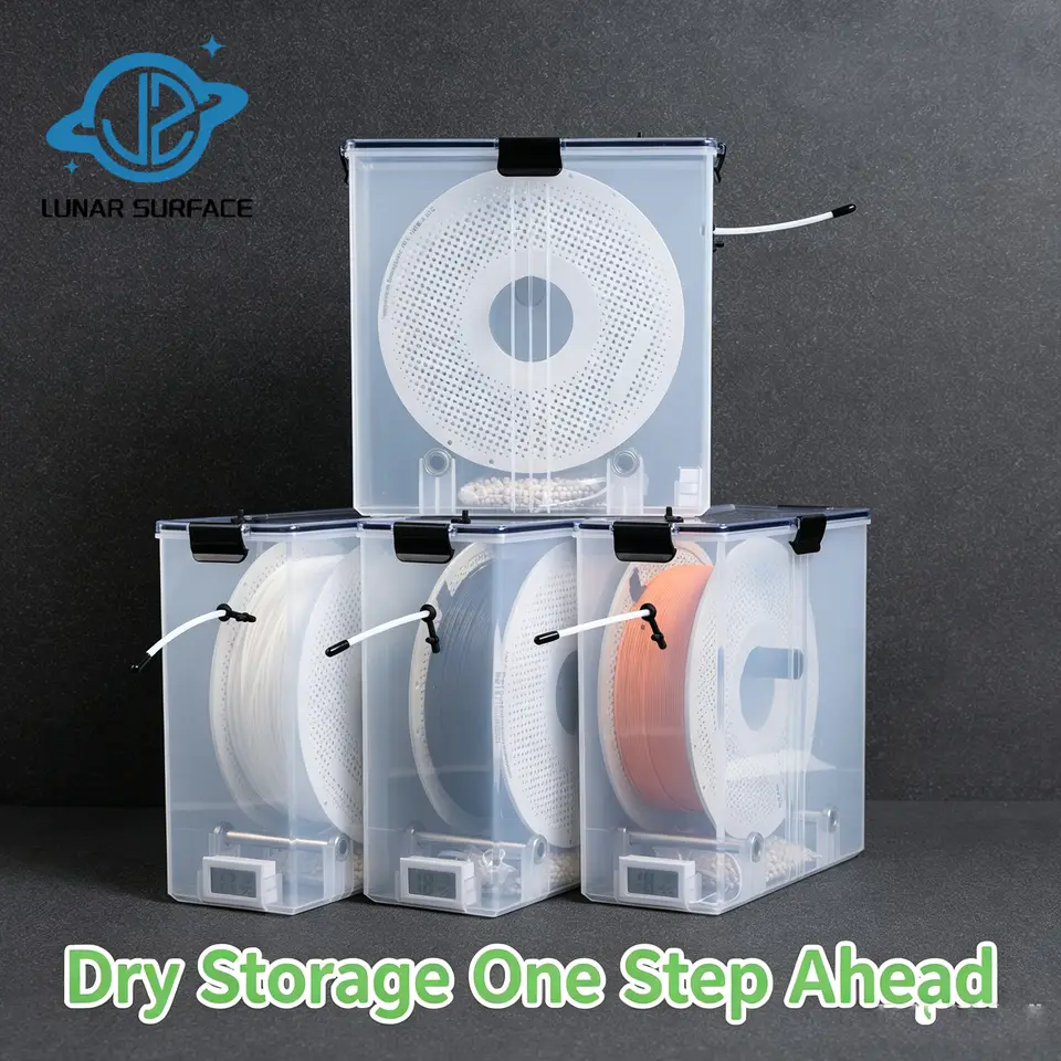 Dustproof 3D Printing Filament Dry Box Hygrometer Thermometer Filament Storage Case Viewable Anti-Moisture image 1