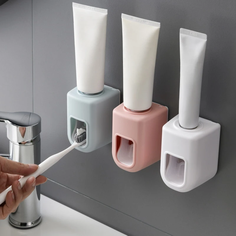 Waterproof Automatic Toothpaste Dispenser Wall Mount Toothpaste Squeezer Holder Bathroom Tools Accessories