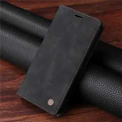 Leather Flip Wallet Phone Cover - M23 5G (Black)