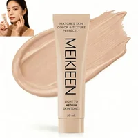Fond de teint liquide original 30 ml Match Skin Color Foundation MEIKIEEN, texture changeante de couleur, parfait pour les tons de peau clairs à moyens 2