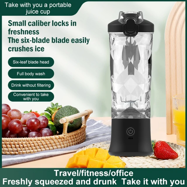 Portable Personal Blender Smoothie Maker - 600 ml USB Rechargeable