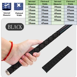 Non-Slip Heat Shrink Wrap Tubing: Multi-Color Waterproof Handle Grip for DIY Projects (15-50MM) (Black)