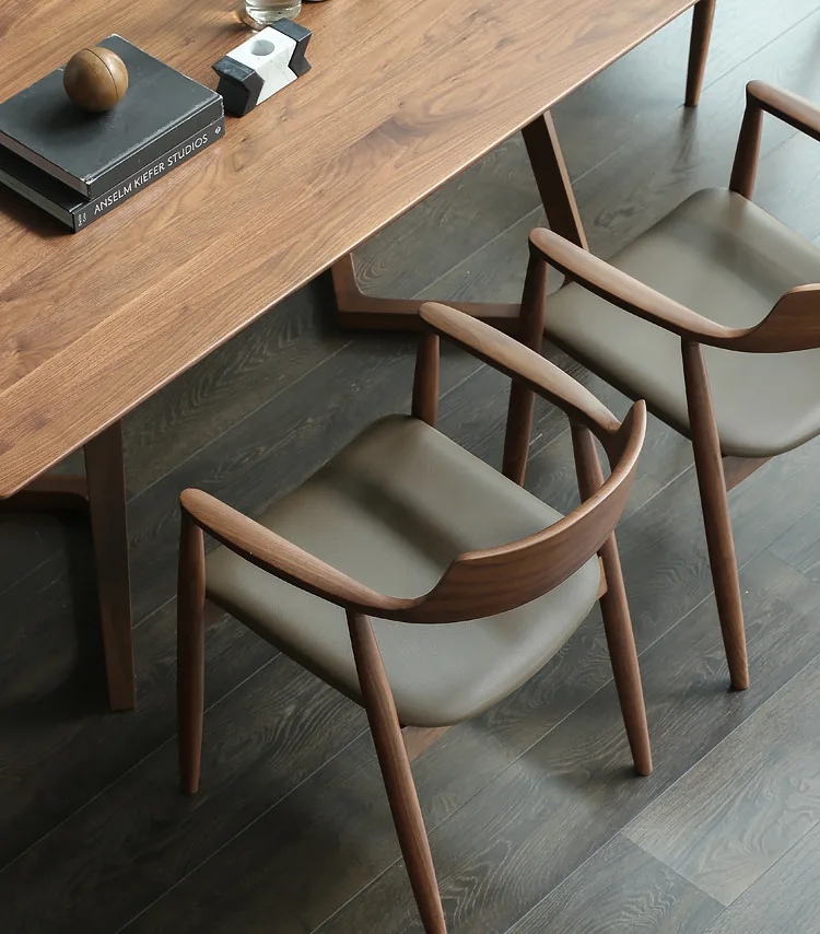 

Solid Wood Dining Chair Nordic Simple Living Room Chair Modern Study Home Backrest Chair