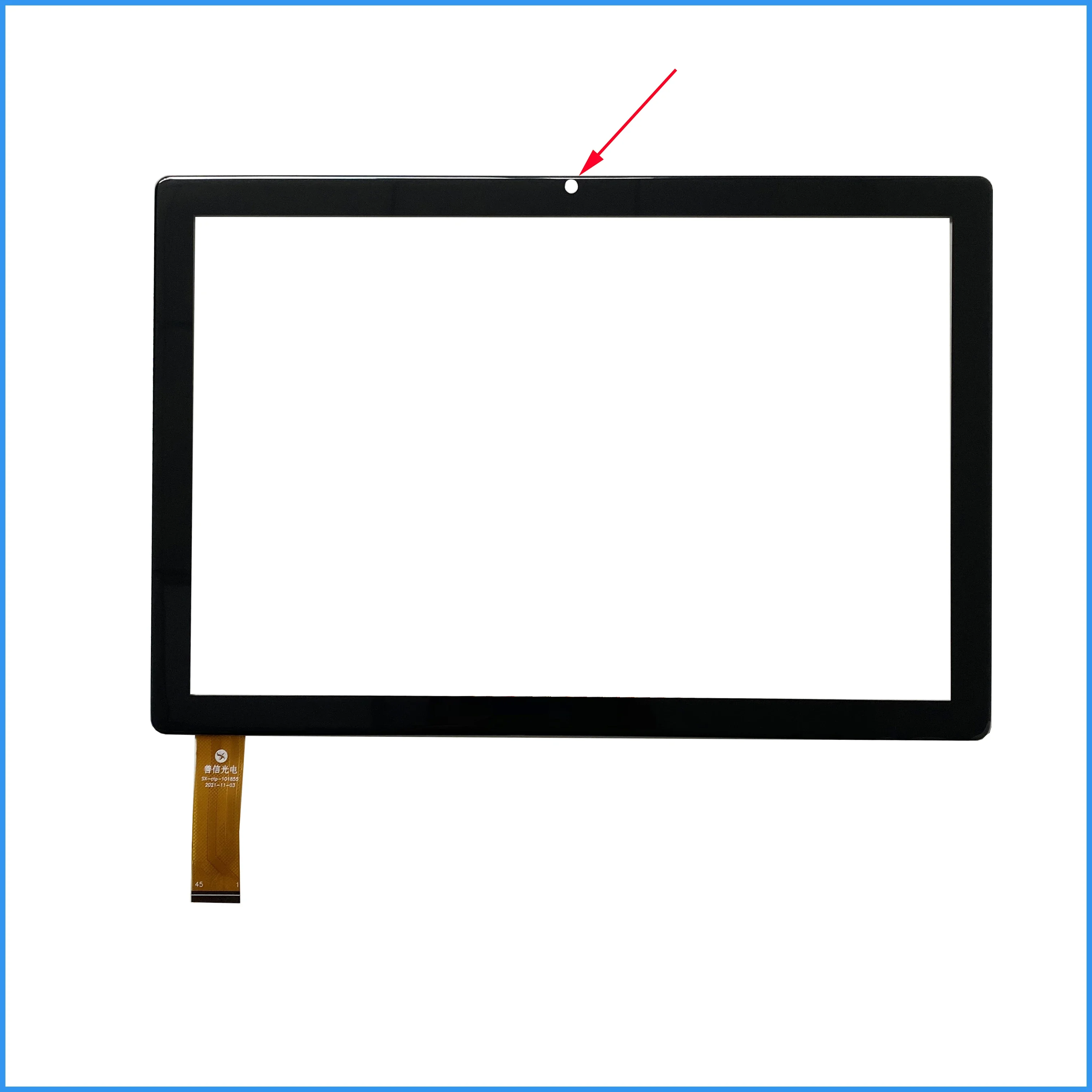 

New 10.1 Inch Touch Screen P/N Tablet SX-CTP-101855 Kids Tab Capacitive Sensor Panel Parts Digitizer External Handwriting Screen