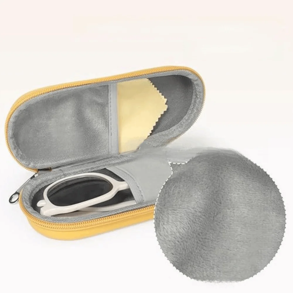 Langlebiges Hartschalen-Doppel-Brillenetui Tragbare Einfache Doppel-Sonnenbrillenbox Doppelte Brillenaufbewahrungsbox für Damen und Herren – Detail 1