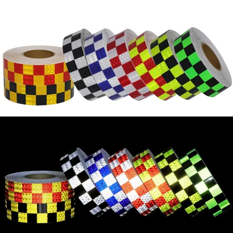 3M Car Reflective Stickers Honeycomb Plaid Safety Mark Warning Reflector Tape Strip For Car Bicycle Truck Reflection Decor