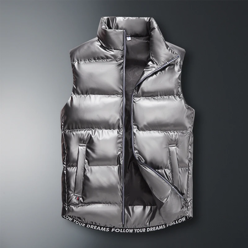 

Elena Store Winter New Bright Color Men's Warm Vest Sleeveless Jacket 6XL 7XL 8XL Large Size VestThick Waistcoat Thermal