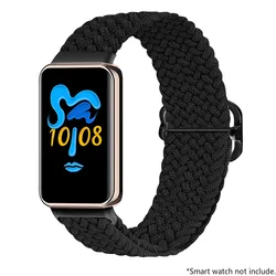 Elastic Nylon Braided Solo Loop Bracelet Strap - Honor Band 10 (Black)
