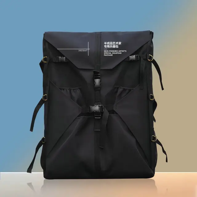 Fashion Black Art Bag A2 Drawing Board 4K Painting Bag Art Portfolio Case Waterproof Big Artist Bag Backpack For Drawing Tools 1