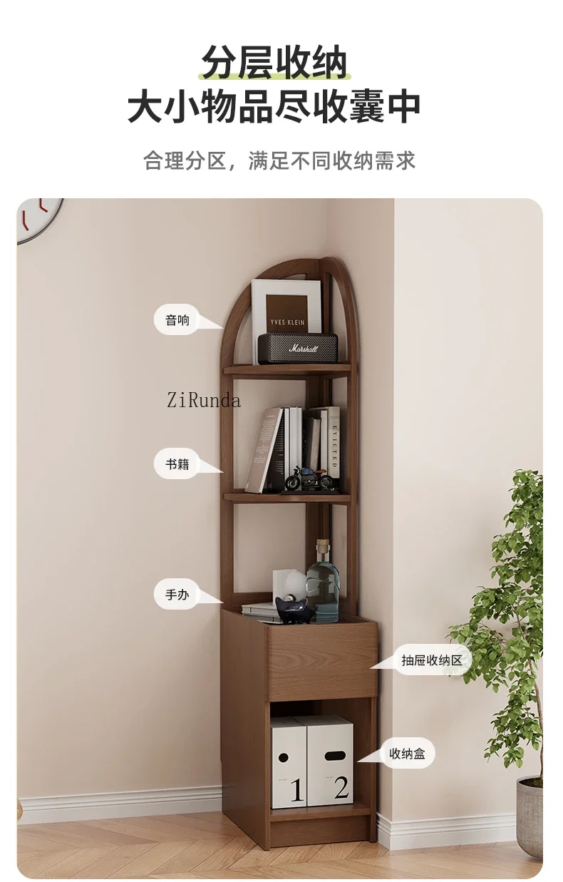 Bedside bookshelf integrated storage shelf household living room sofa narrow crevice cabinet small storage cabinet