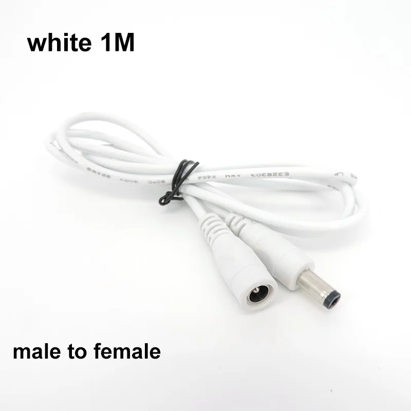 Cavo Prolunga DC 5.5x2.1 Mm Maschio-Femmina Con Dado Di Bloccaggio, 18 AWG, 1,5m Per CCTV E LED