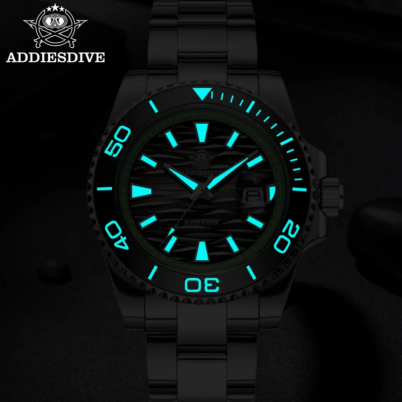 ADDIESDIVE Japanese Quartz AD2514 Dive Watch 200M Water Resistance
