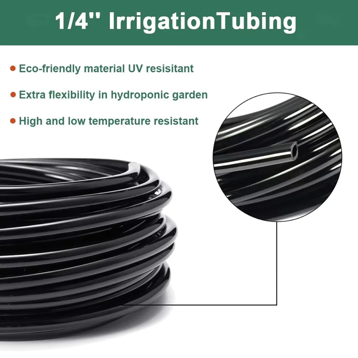 5m Black Drip Irrigation Hose - Ideal for DIY Garden Watering Systems and Versatile Blank Tubing