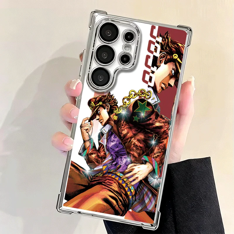 JoJo Adventure Anime Design Soft Phone Case with Plating Anti-Fall Protection