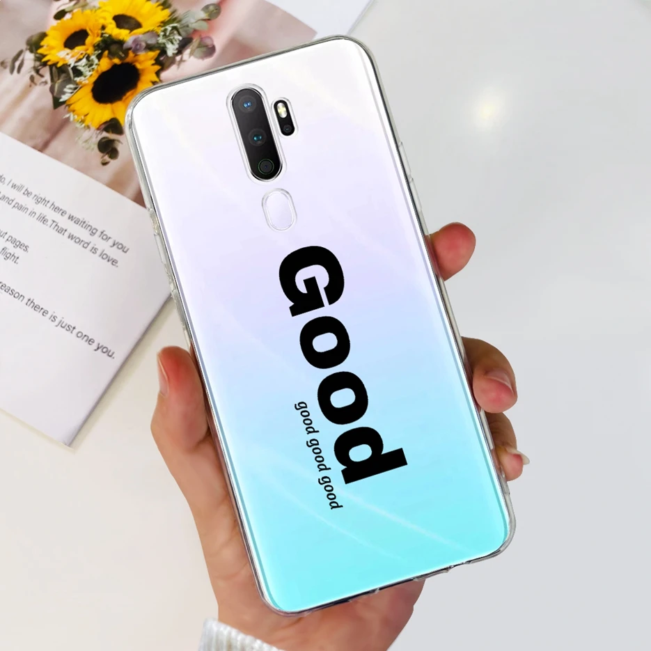 Stylish Painted Clear Silicone Phone Case, Soft Protective Cover