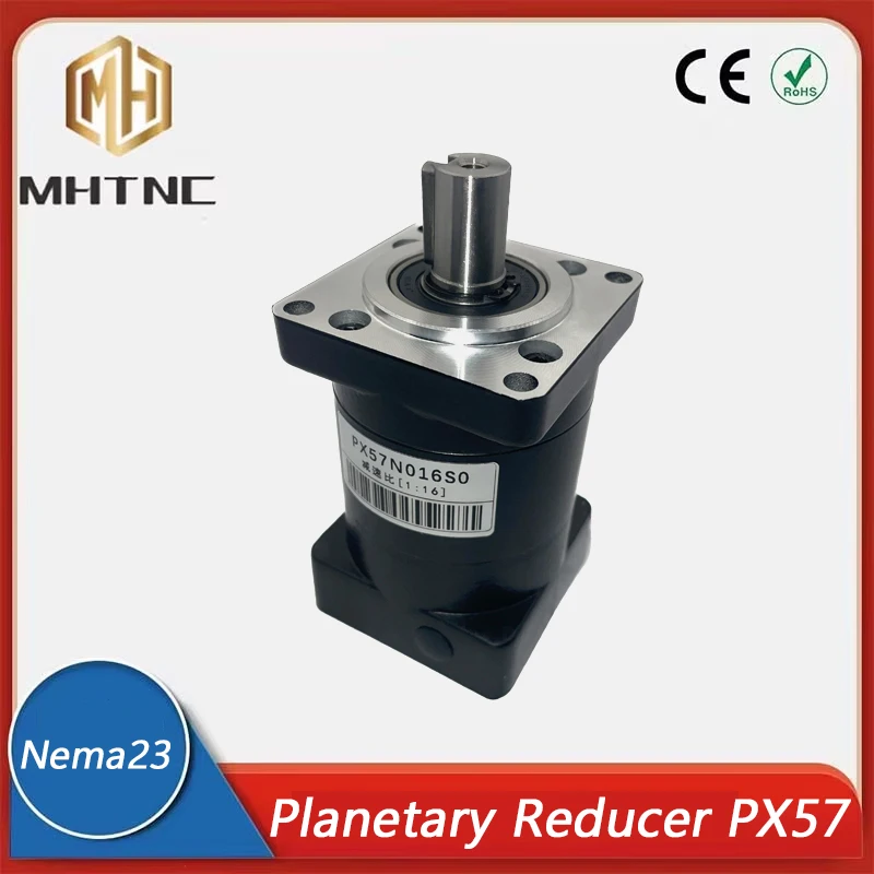 Nema23 Planetary Speed Reducer PX57 3:1 4:1 5:1 6:1 7:1 10:1 14mm Shaft Suit for Nema23 57 Stepper Motor