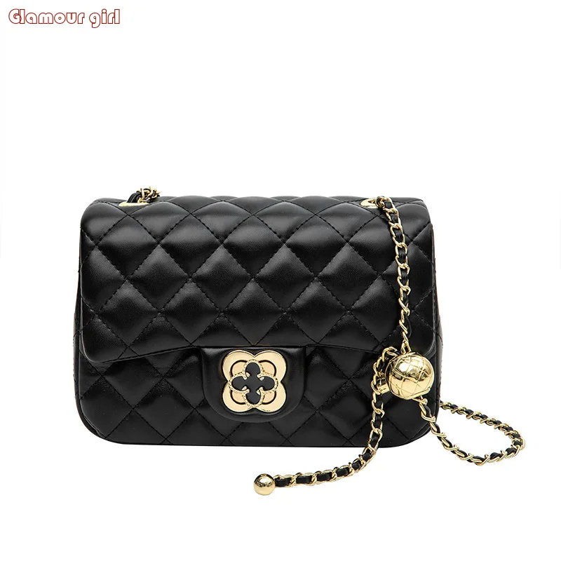 

Женские сумки через плечо 2024, сумка-мессенджер из спилка с цепочками и карманами с клапаном, Женская стильная классическая сумка в клетку, новый дизайн