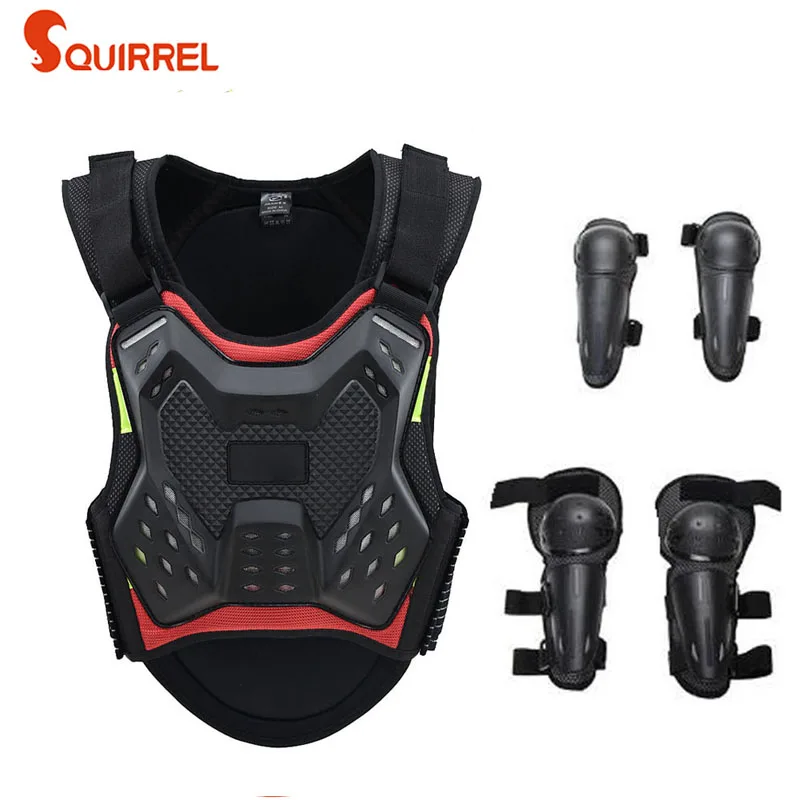 For Height 0.85-1.7M Children Motocross Motorcycle Protect Armor kid riding ATV Protection Knee Elbow Guard