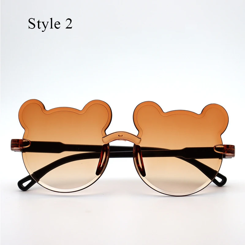 Kanner Sonnebrëll a Bärform, Trendy Meedercher Brëller, Anti-Blend, Jongen, Cartoon Sonnebrëll_voghion.com