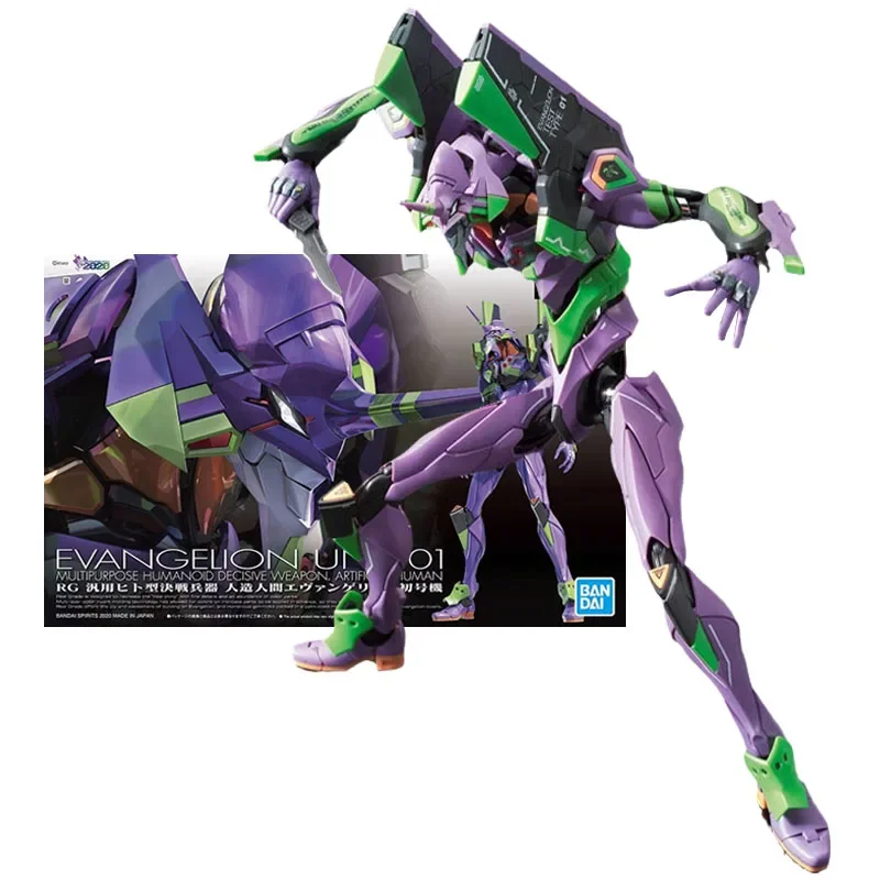 

Bandai Genuine Figure Evangelion Model Kit Anime Figures RG 1/144 Evagelion Unit-01 Collection Model Action Figure for Boys Toys