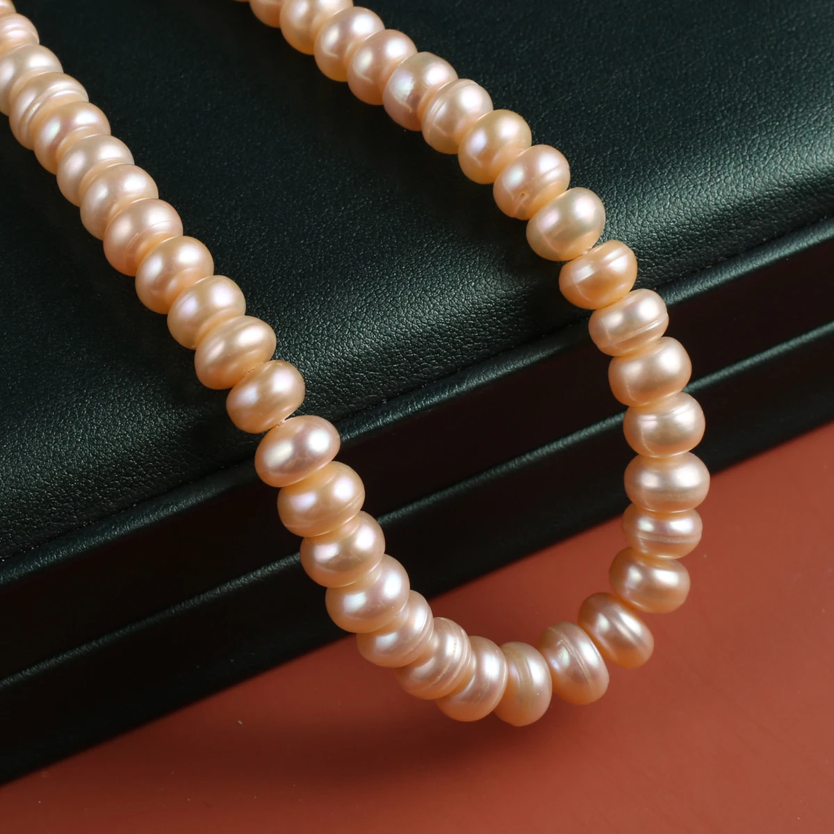 Natural Freshwater Pearl Flat Beads Purple Orange Loose Spacing Pearl Jewelry DIY Making Necklace Bracelet Accessories Gift