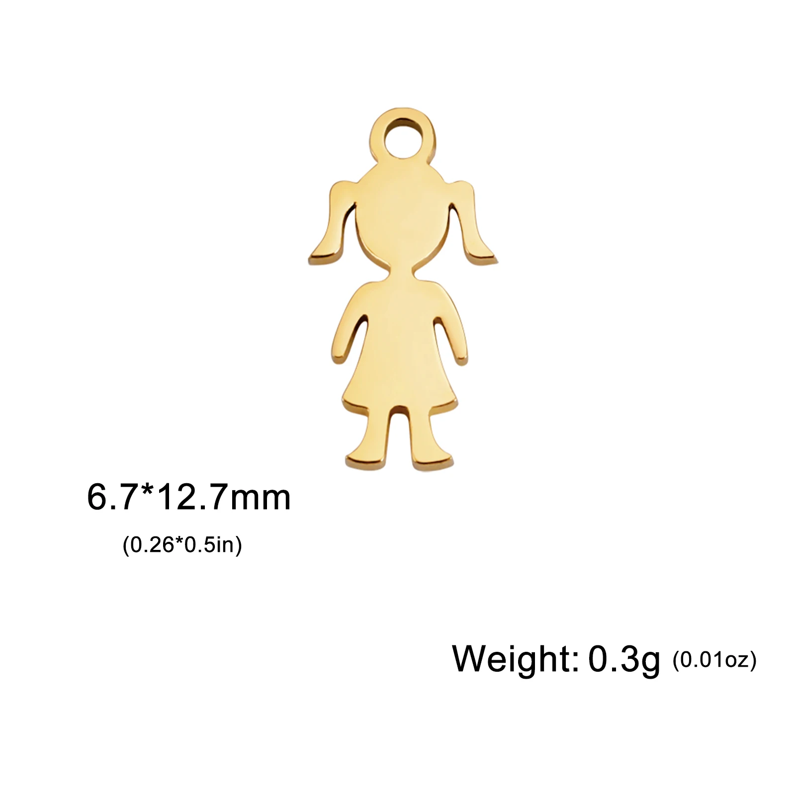 5 Stück/Set Jungen-Anhänger für Schmuckherstellung Edelstahl Goldfarben DIY Halskette Armband Anhänger Zubehör Großhandel – Detail 3