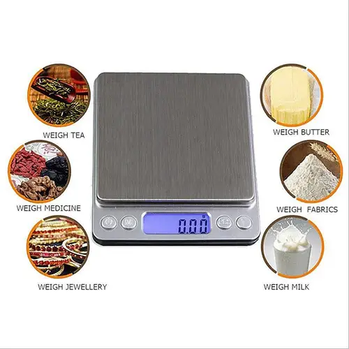 3000g X 0.1g Digital Gram Scale Pocket Electronic Jewelry Weight Scale 500g X 0.01g Scale / NO Retail Packaging - Image 2