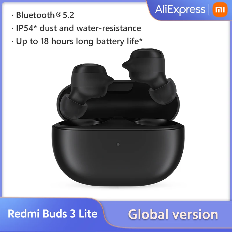 Беспроводные наушники Xiaomi Redmi Buds 3 Lite TWS Bluetooth 5 2 гарнитура IP54 время работы от