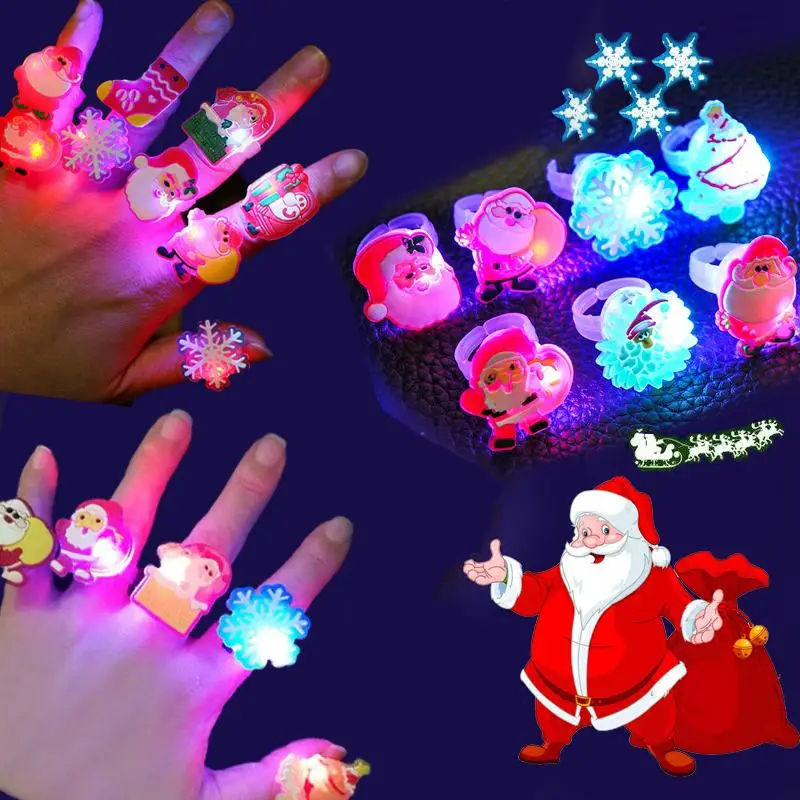 10/20PCS Glowing Bracelets Slap Rings Toy Children Gifts Christmas Party Favor Kids Birthday Gifts Wedding Guests Giveaways Gift 2