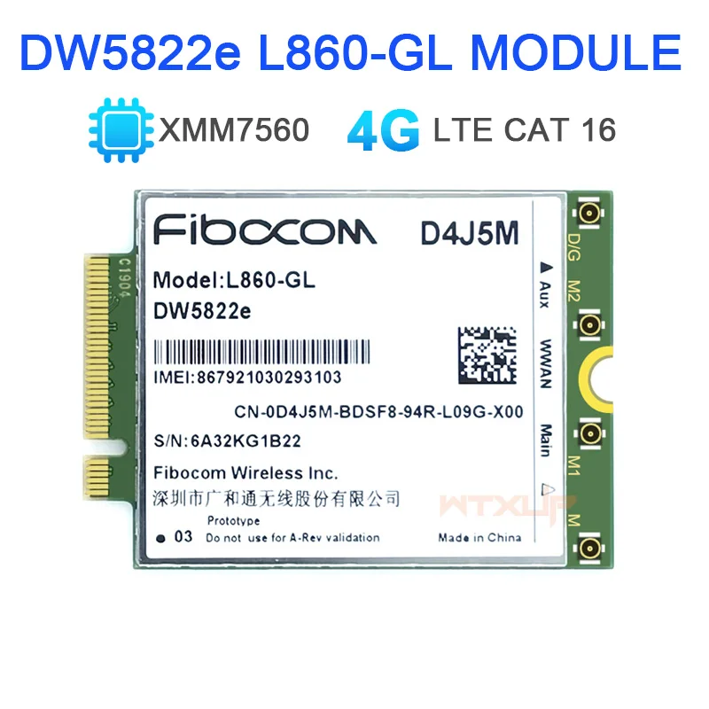 l860-gl-d4j5m-dw5822e-4g-module-1gbps-cat16-4g-card-m2-xmm7560-for-dell-inspiron-7490-notebook-laptop