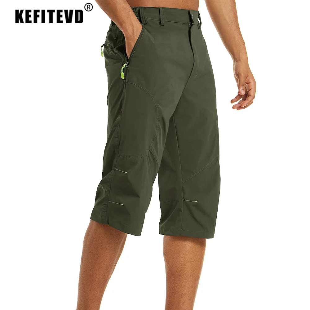 Sport Shorts Summer Quick Dry Shorts Men's 3/4 Cargo Short Lightweight Workout Capri Outdoor Hiking Running Breathable Short Bottoms