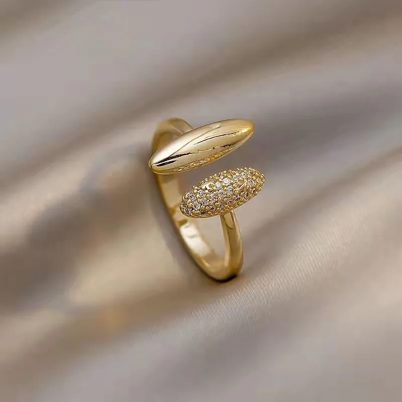 Korean Geometric Metal Open Ring Fashion Temperament Simple Versatile Ring Female Jewelry finger ring,opening ring